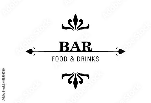 Cartel Bar / comida y tragos / Planilla Editable