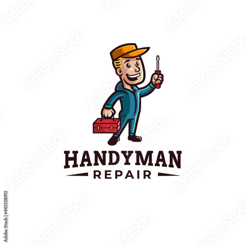 Repairman Service Mascot Logo
