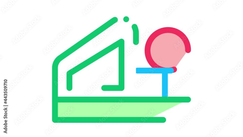 Bowling Machine Icon Animation. color Bowling Machine animated icon on white background