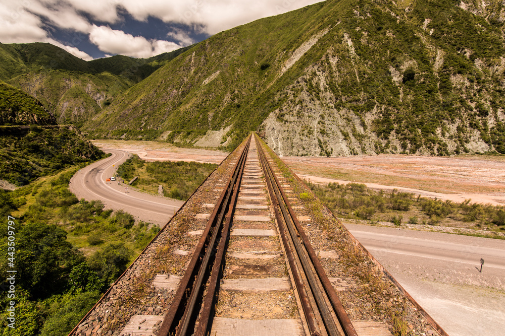 Bridge construction from a train line called Tren de las nubes (Cloud´s Train), an iconic train line because of the height of the train tracks, today only used for tourism. Salta, Argentina
Bridge construction from a train line called Tren de las nubes (Cloud´s Train), an iconic train line because of the height of the train tracks, today only used for tourism. Salta, Argentina