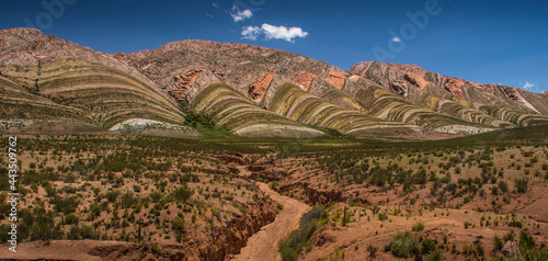 Mountain range with colours in northern Argentina. Place located near route 9, north of Humauaca, Unesco´s World Heritage
