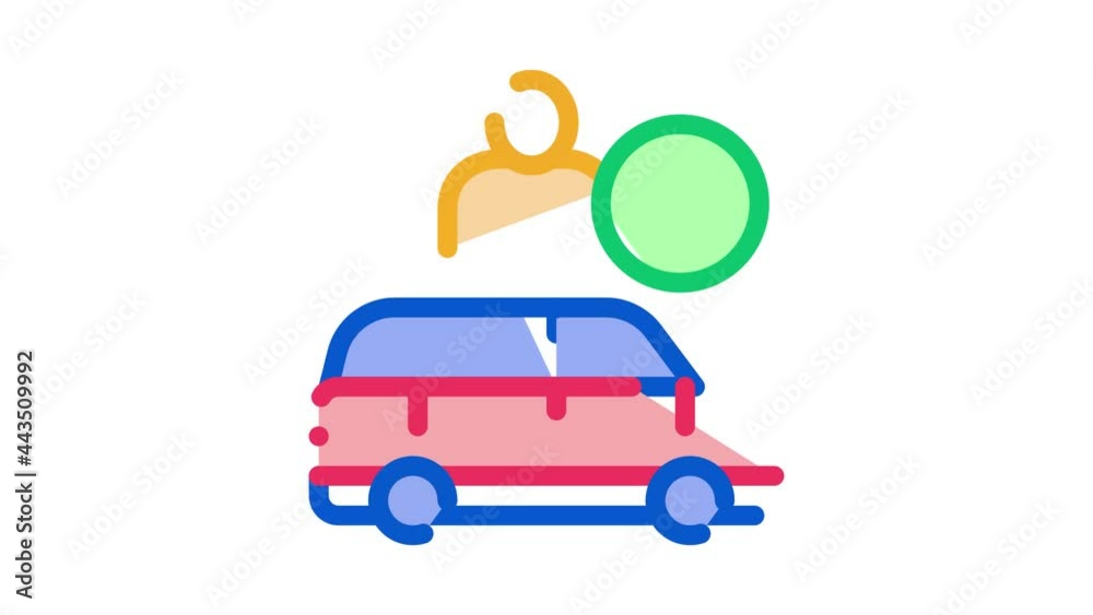 Man Buying Car Icon Animation. color Man Buying Car animated icon on white background Man Buying Car Icon Animation. color Man Buying Car animated icon on white background