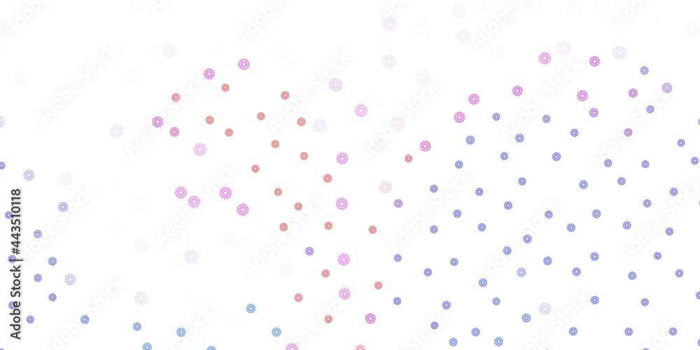 Light blue, red vector natural backdrop with flowers. Light blue, red vector natural backdrop with flowers.