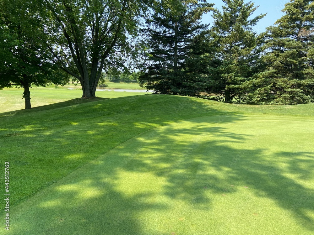 Obraz premium Background of Golf Green with copy space