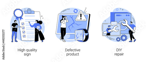 Product quality abstract concept vector illustrations.