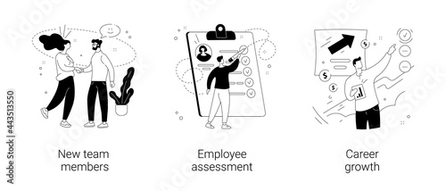 Career development abstract concept vector illustrations.