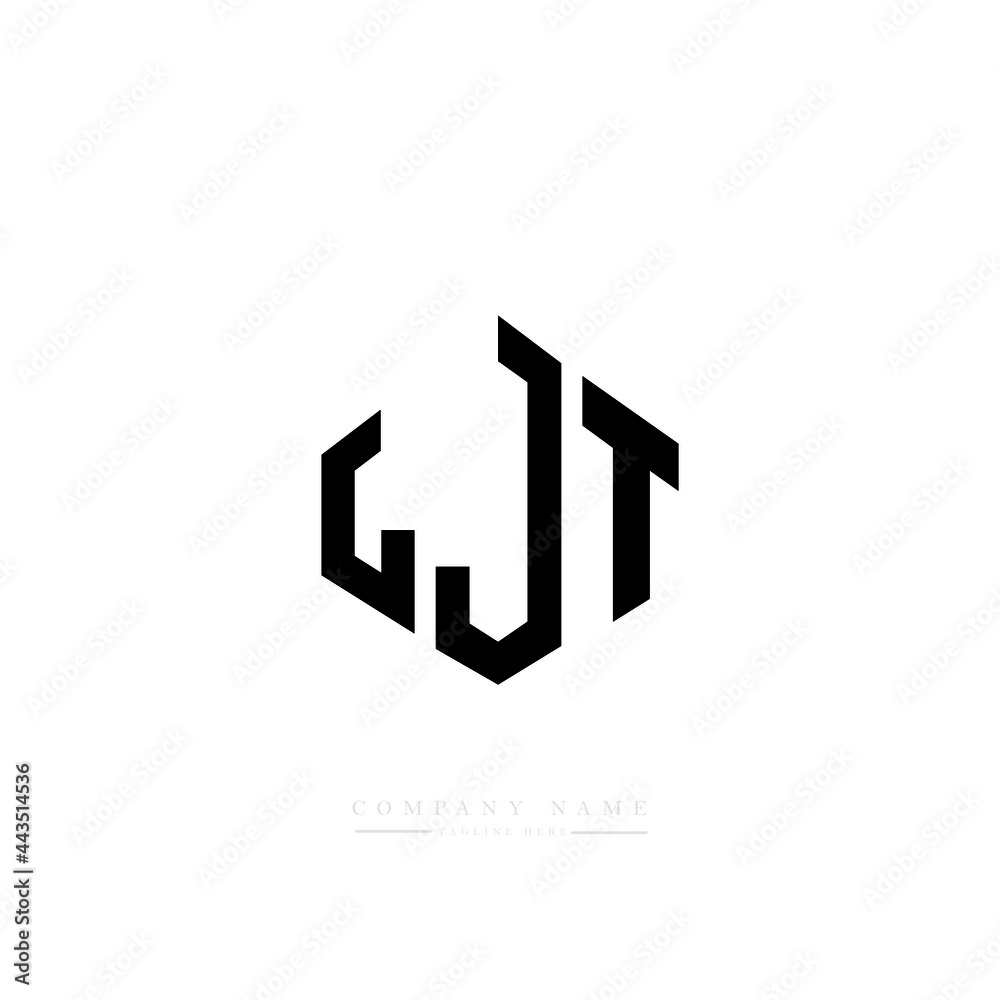 LJT letter logo design with polygon shape. LJT polygon logo monogram. LJT cube logo design. LJT hexagon vector logo template white and black colors. LJT monogram, LJT business and real estate logo. 
