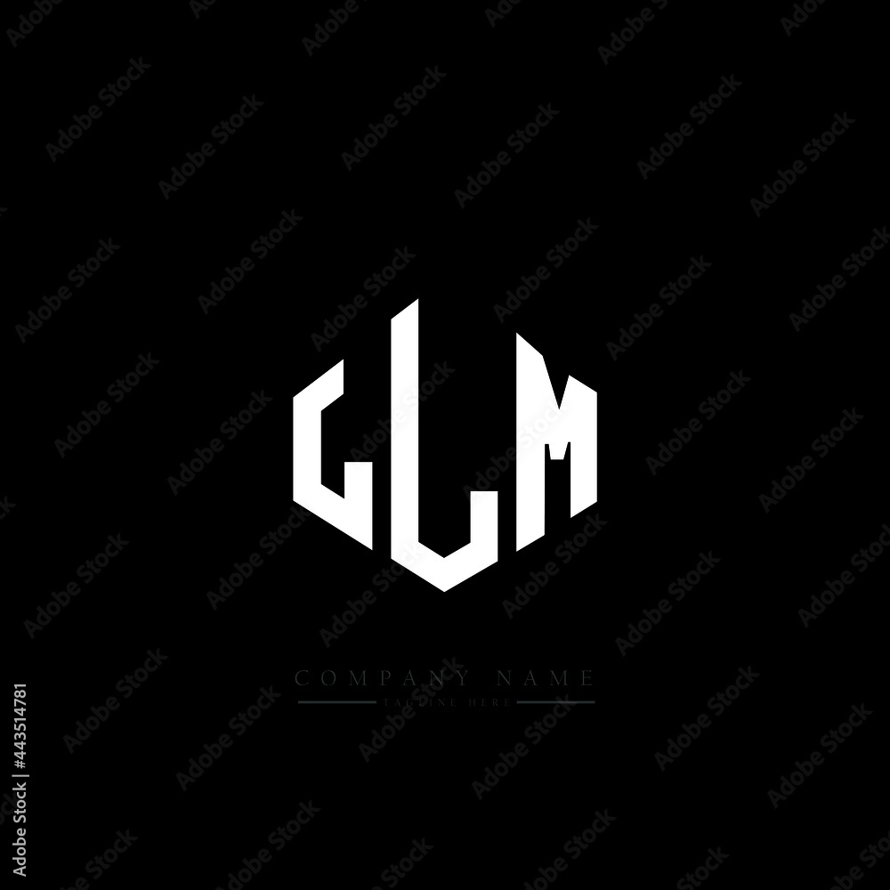 LLM letter logo design with polygon shape. LLM polygon logo monogram ...