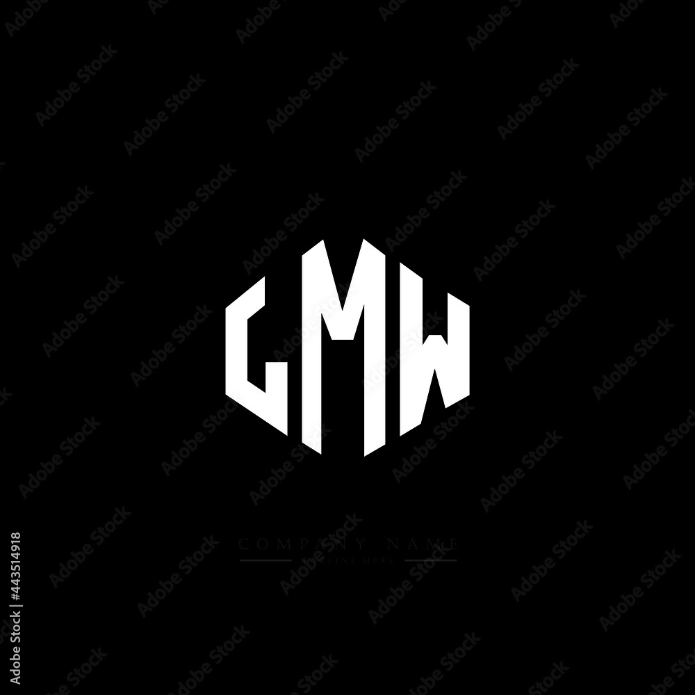 LMW letter logo design with polygon shape. LMW polygon logo monogram. LMW cube logo design. LMW hexagon vector logo template white and black colors. LMW monogram, LMW business and real estate logo. 