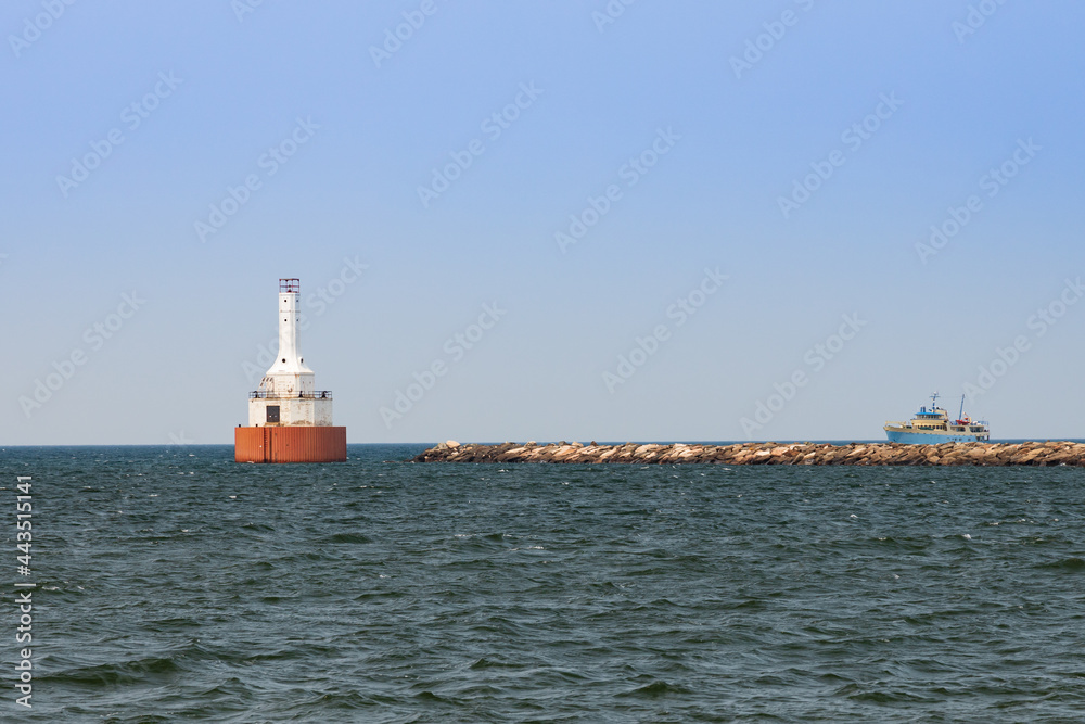 Keweenaw Waterway Upper Entrance Lighthouse, Michigan, USA
