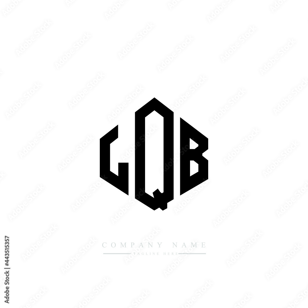 LQB letter logo design with polygon shape. LQB polygon logo monogram. LQB cube logo design. LQB hexagon vector logo template white and black colors. LQB monogram, LQB business and real estate logo. 