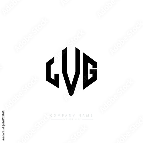 LVG letter logo design with polygon shape. LVG polygon logo monogram. LVG cube logo design. LVG hexagon vector logo template white and black colors. LVG monogram, LVG business and real estate logo. 