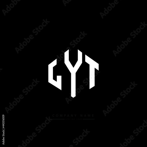 LYT letter logo design with polygon shape. LYT polygon logo monogram. LYT cube logo design. LYT hexagon vector logo template white and black colors. LYT monogram, LYT business and real estate logo. 