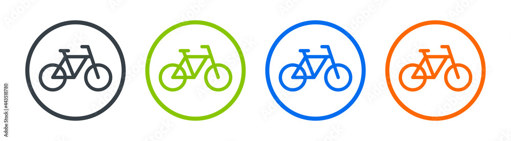 Bike icon set. Transportation concept Bike icon set. Transportation concept