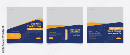 Business webinar template instagram post
