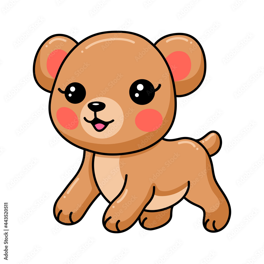 Cute baby brown bear cartoon Cute baby brown bear cartoon