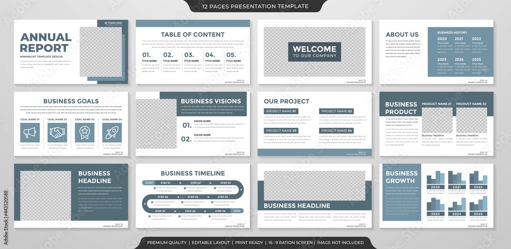 minimalist presentation template with clean style and modern layout