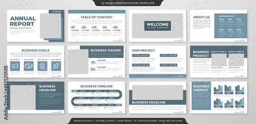 minimalist presentation template with clean style and modern layout