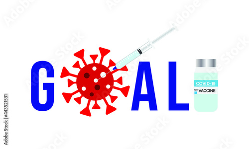 A vector of Goal setting for Covid-19 vaccination target herd community.