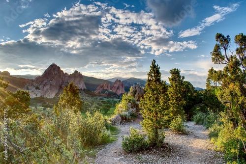 Trail view from Garden Of The Gods Park in Colorado Springs