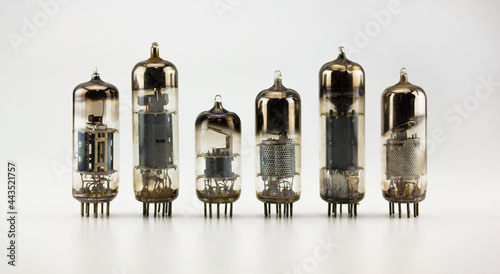 50's 60's Vacuum tube isolated on neutral white with natural shadows. photo