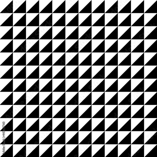 seamless pattern black triangle and white rectangle geometric on white background, simple style vector