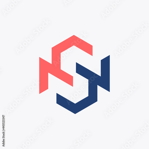 Monogram of letters NS or SN with geometric shape and look masculine. Can reads the same even though it is rotated 180 degrees. The perfect logo for construction, business consulting, etc. Free Download Monogram of letters NS or SN with geometric shape and look masculine. Can reads the same even though it is rotated 180 degrees. The perfect logo for construction, business consulting, etc. - GFXLoad