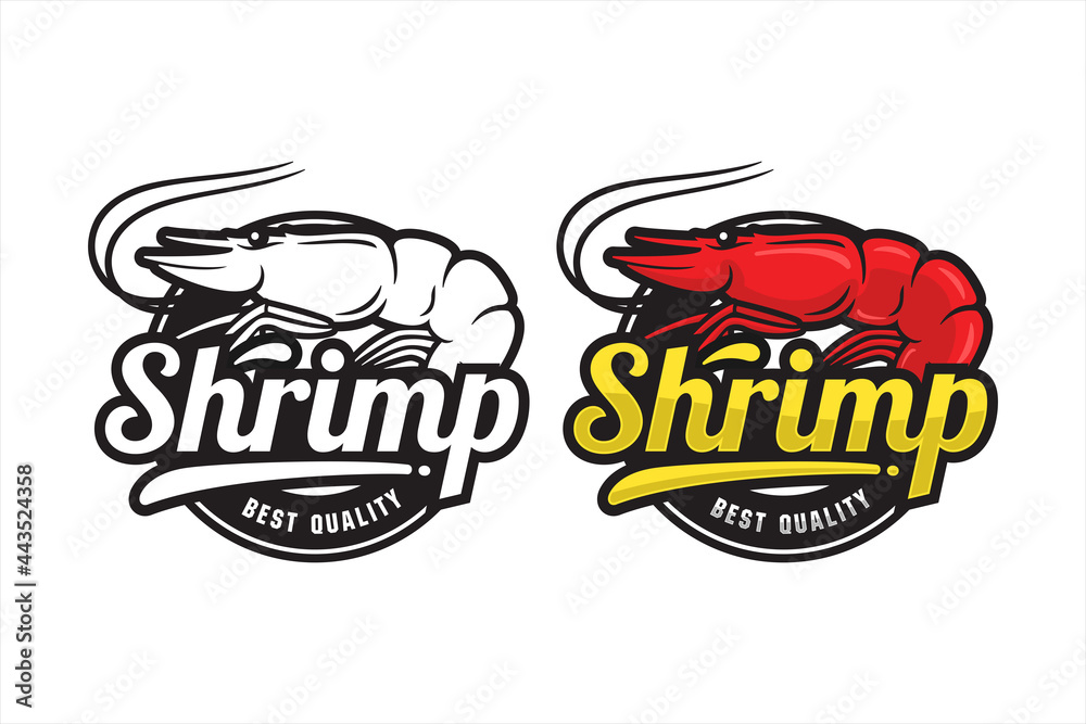 Seafood restaurant shrimp premium logo