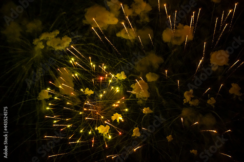 A firework explodes in the night sky on July 4.