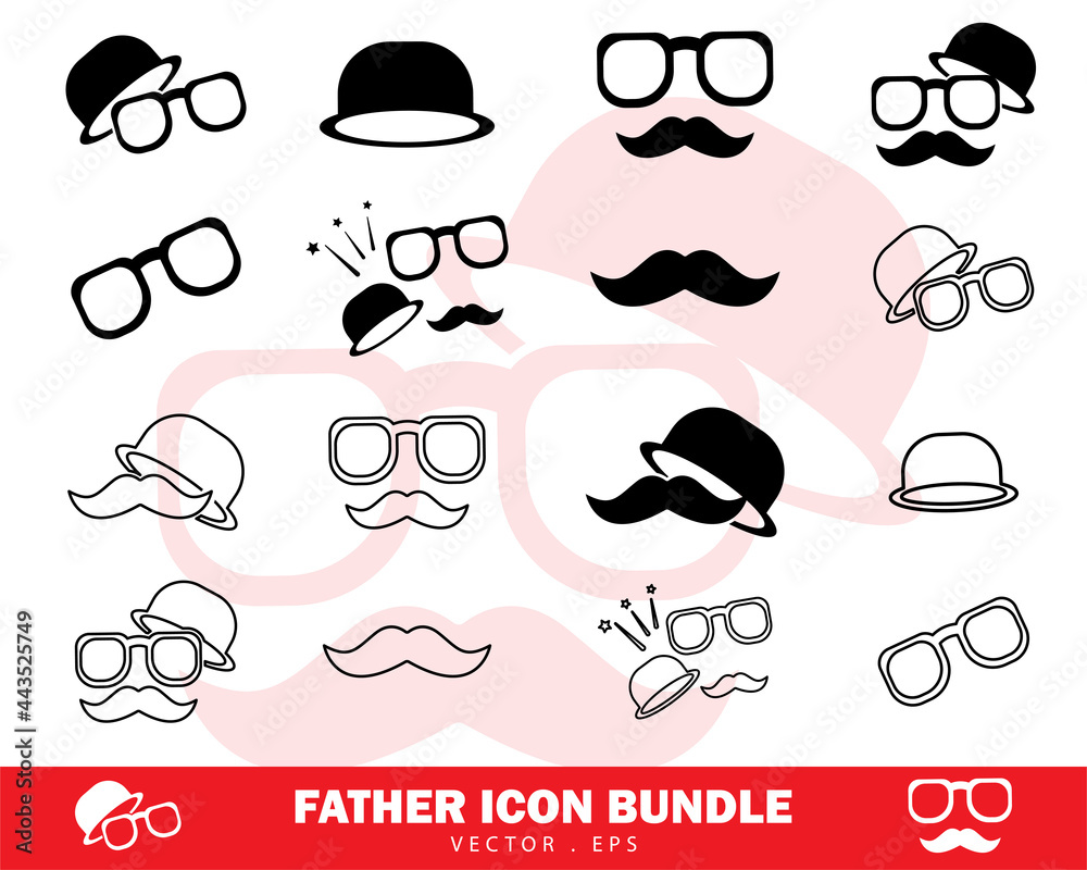 Father icon bundle. Father day icon. design template vector