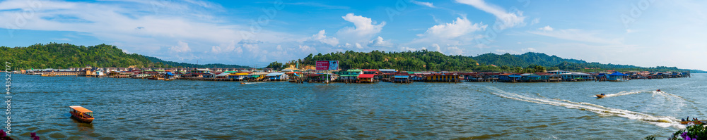 View of Kampong Ayer or Water Village, Brunei.