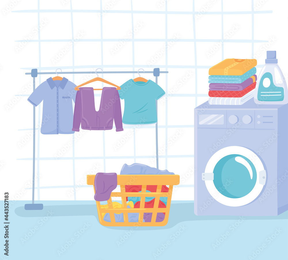 Fototapeta premium interior of home laundry