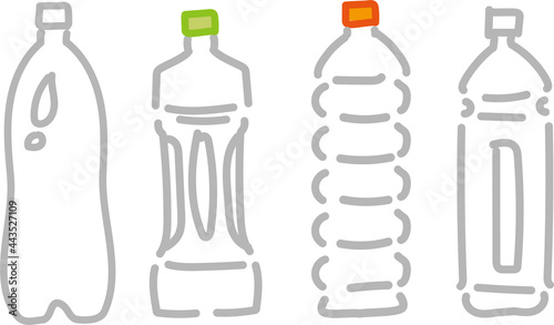 ペットボトルのシンプルなイラスト