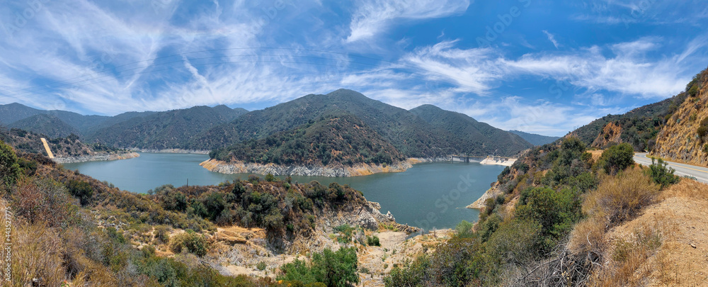 Panoramic View of Morris Reservoir in Angeles National Forest