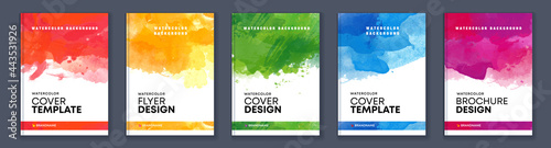 Watercolor A4 booklet colourful cover bundle set	