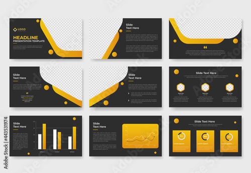 Corporate or Business PowerPoint presentation template design. Minimal Presentation flyer and leaflet corporate report or company profile.