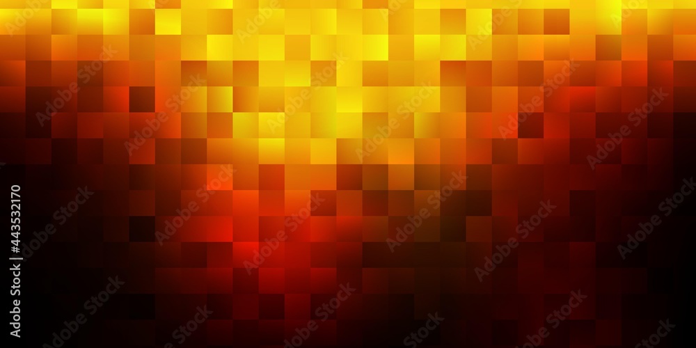 Dark green, yellow vector backdrop with chaotic shapes.