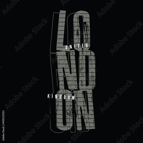 vector illustration and typography, London, perfect for t-shirts, hoodies, prints etc