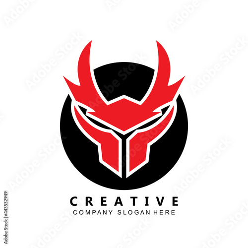 samurai fighter ninja kung fu logo template vector icon