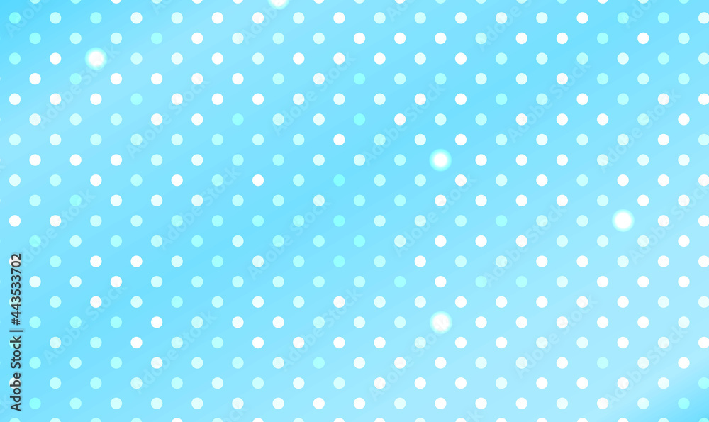 White and pastel dots pattern on blue background. Polka dot background for Gift wrap and Fabric patterns. Seamless pattern on blue background. Tile pattern. Vector Illustration EPS10