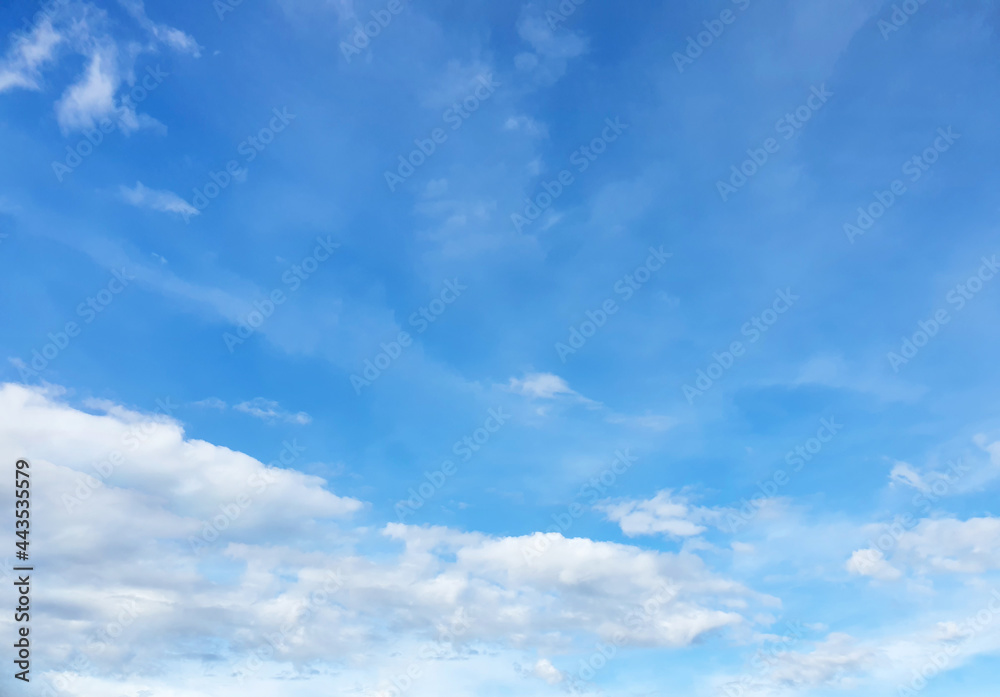 Bright Blue sky with white cloud. Beautiful sky background and wallpaper. Clear day and good weather in the morning. Bright Blue sky with white cloud. Beautiful sky background and wallpaper. Clear day and good weather in the morning.