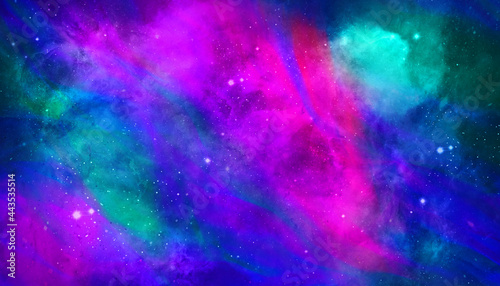 colorful galaxy star nebula space in purple pink blue