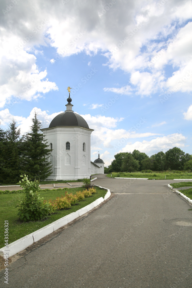 Summer landscape with a monastery. Summer landscape with a monastery.