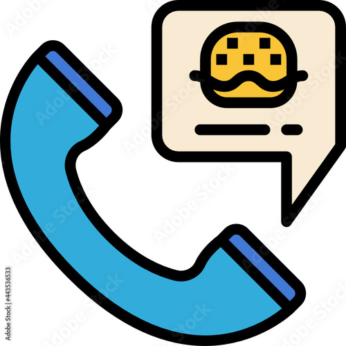food oder color outline icon
