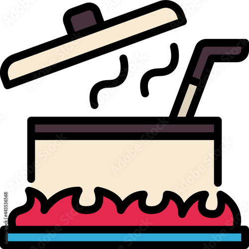preparing food color outline icon