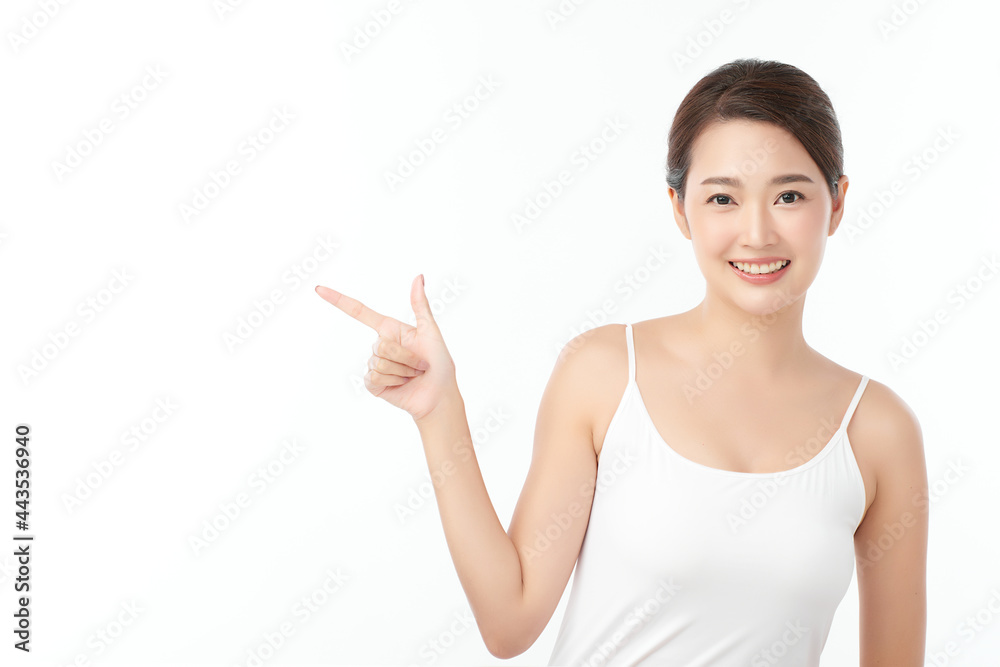 Beautiful young asian woman with clean fresh skin on white background, Face care, Facial treatment, Cosmetology, beauty and spa, Asian women portrait. Beautiful young asian woman with clean fresh skin on white background, Face care, Facial treatment, Cosmetology, beauty and spa, Asian women portrait.