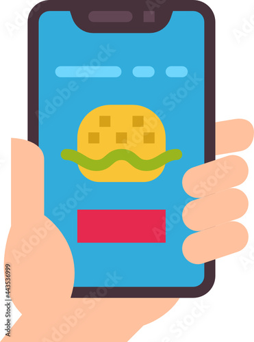 food delivery app flat icon