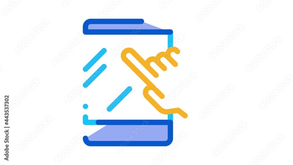 Hand Touch Tablet Icon Animation. color Hand Touch Tablet animated icon on white background Hand Touch Tablet Icon Animation. color Hand Touch Tablet animated icon on white background