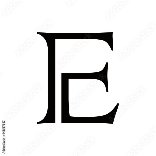 creative simple vector design initial fe logo