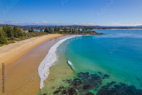 A winters day aerial seascape from Bermagui